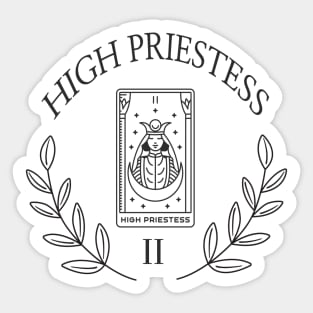 minimalistic high priestess tarot Sticker